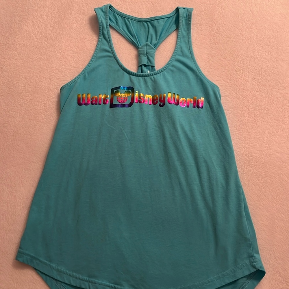 Walt Disney World iridescent lettering tank top
